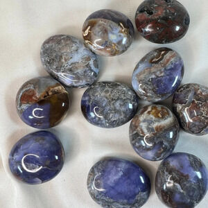 Violet Agate Palm Stone SMALL SIZE